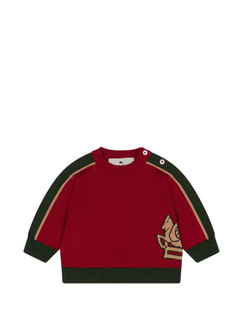 ETRO KIDS pull en laine à logo Pegaso incrusté