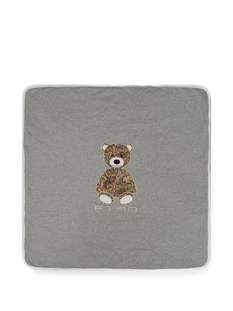 ETRO KIDS blanket with inlaid Teddy Bear