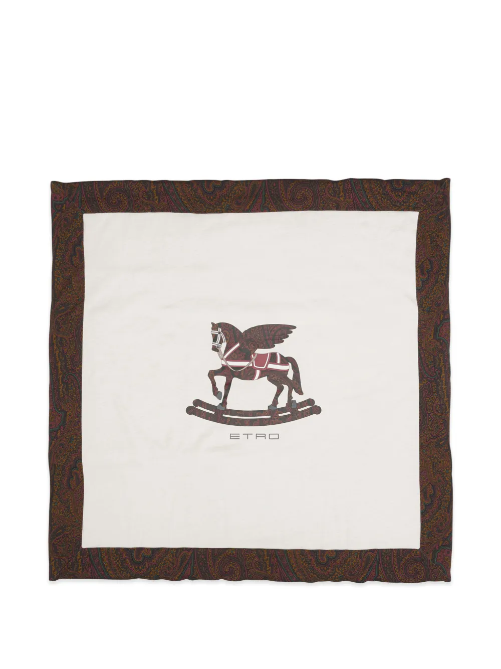 ETRO KIDS Pegaso paisley-print blanket - Bianco
