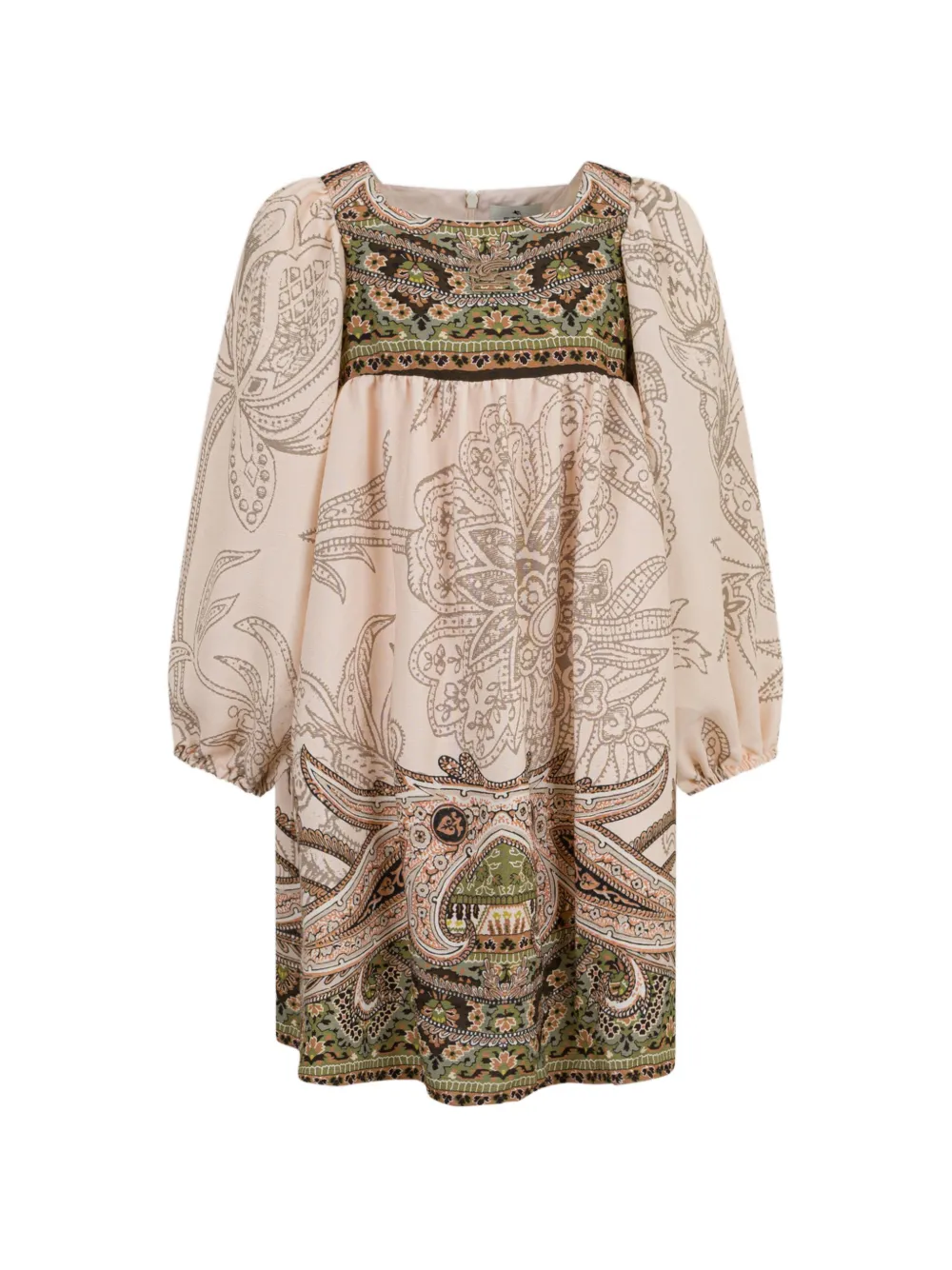 ETRO KIDS crepon dress with placed edging - Toni neutri