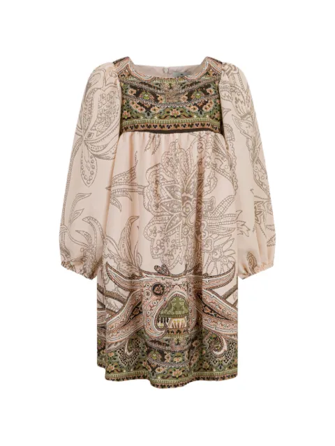 ETRO KIDS 장식 가장자리 크레폰 드레스