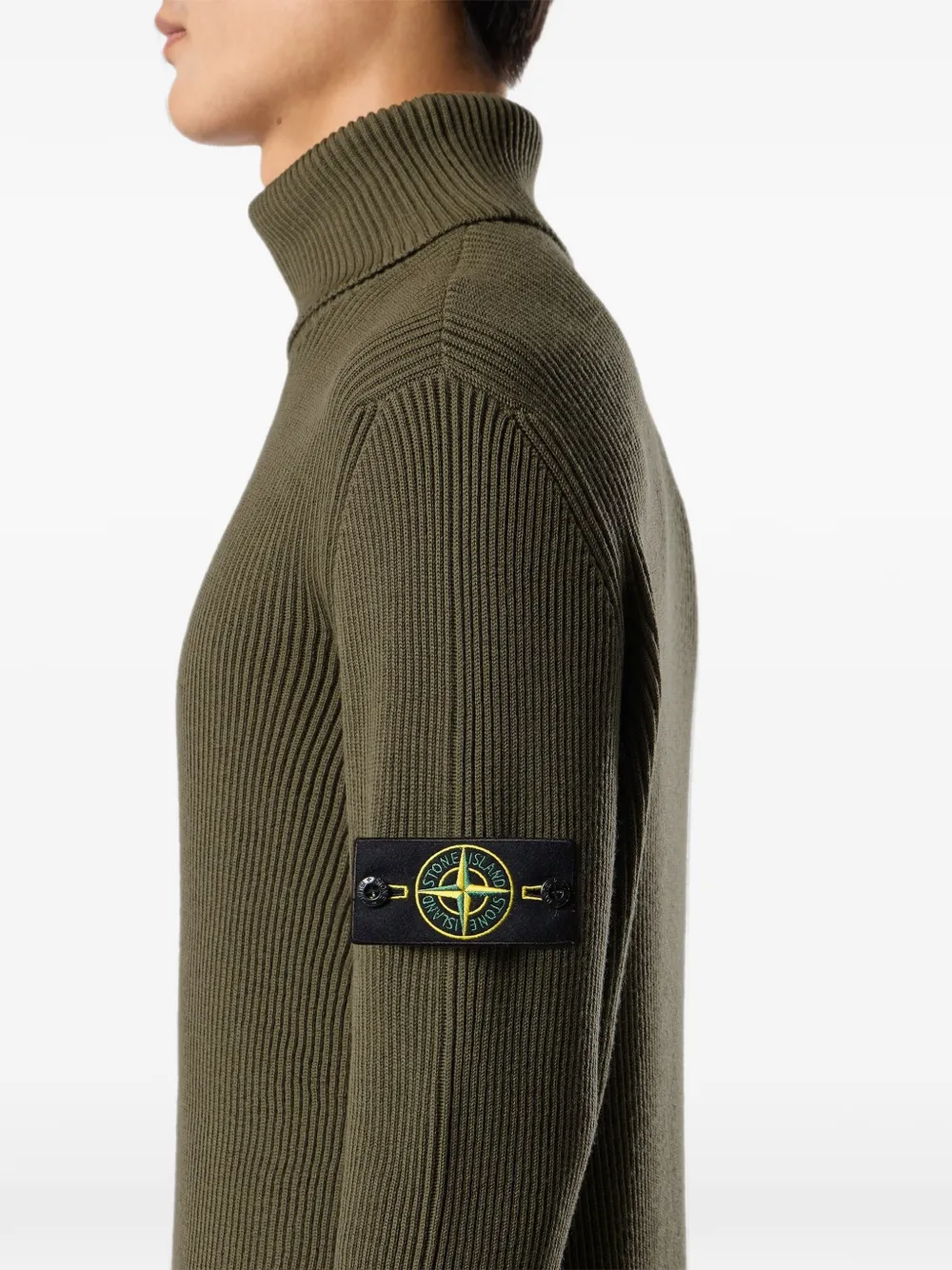 Stone Island Ribgebreide coltrui Groen