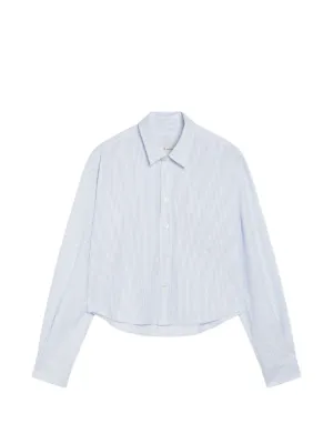 AMI Paris Ami De Coeur クロップドシャツ | ブルー | FARFETCH JP