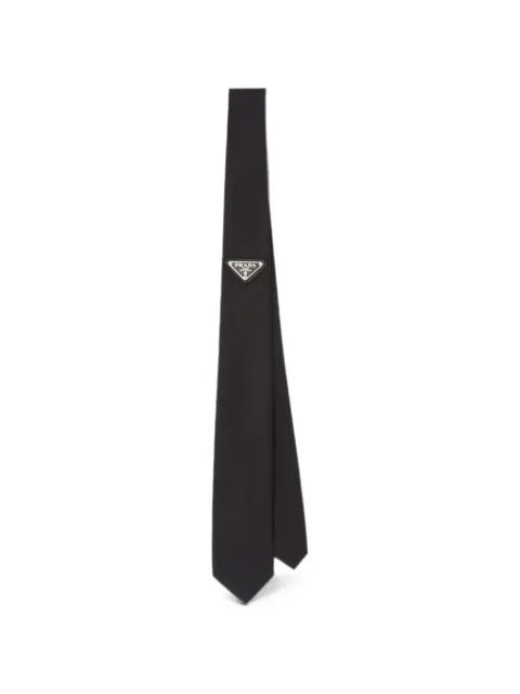 Prada Re-Nylon logo-plaque tie