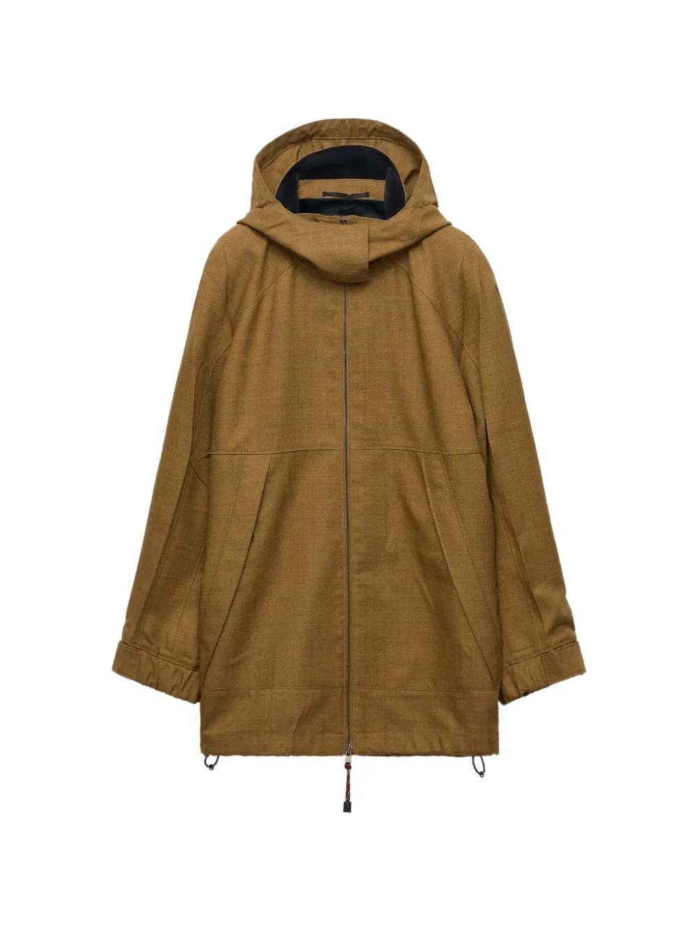 Prada hooded raglan-sleeve jacket - Marrone