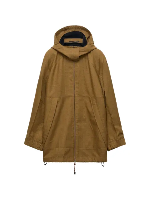 Prada hooded raglan-sleeve jacket