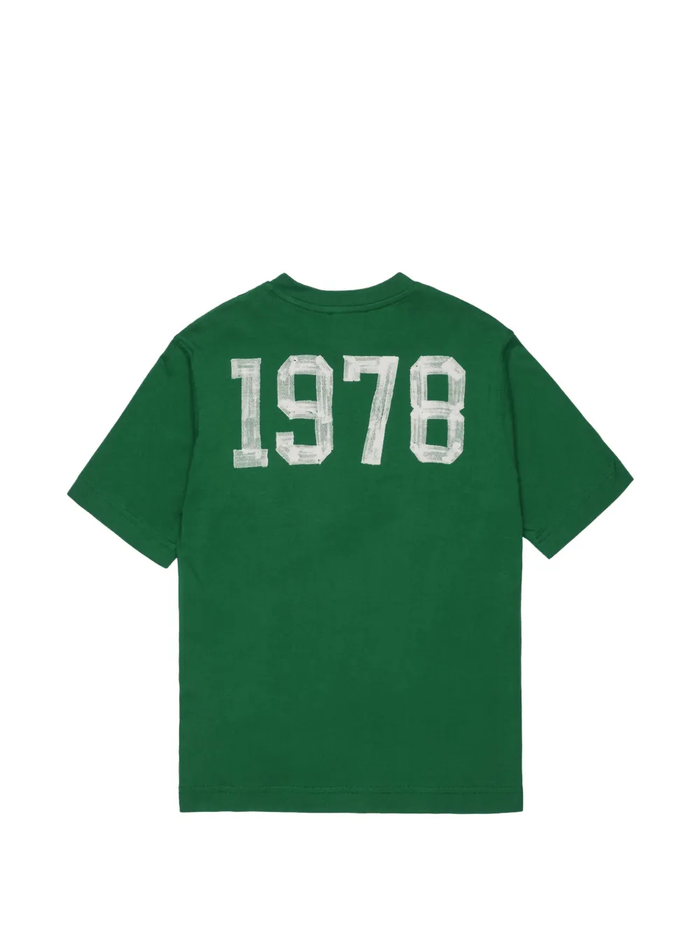 Diesel Kids Katoenen T-shirt met logoprint Groen