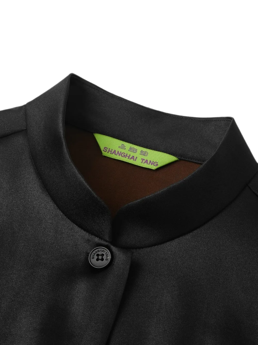 Shanghai Tang satijnen blouse Zwart