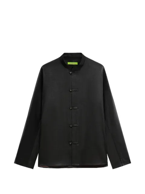 Shanghai Tang frog-fastening shirt