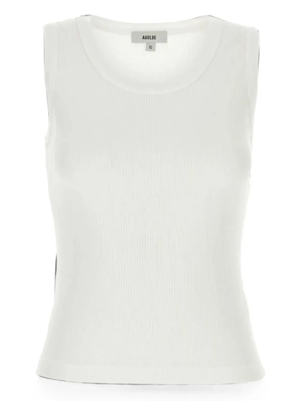 AGOLDE Geribbelde tanktop Wit