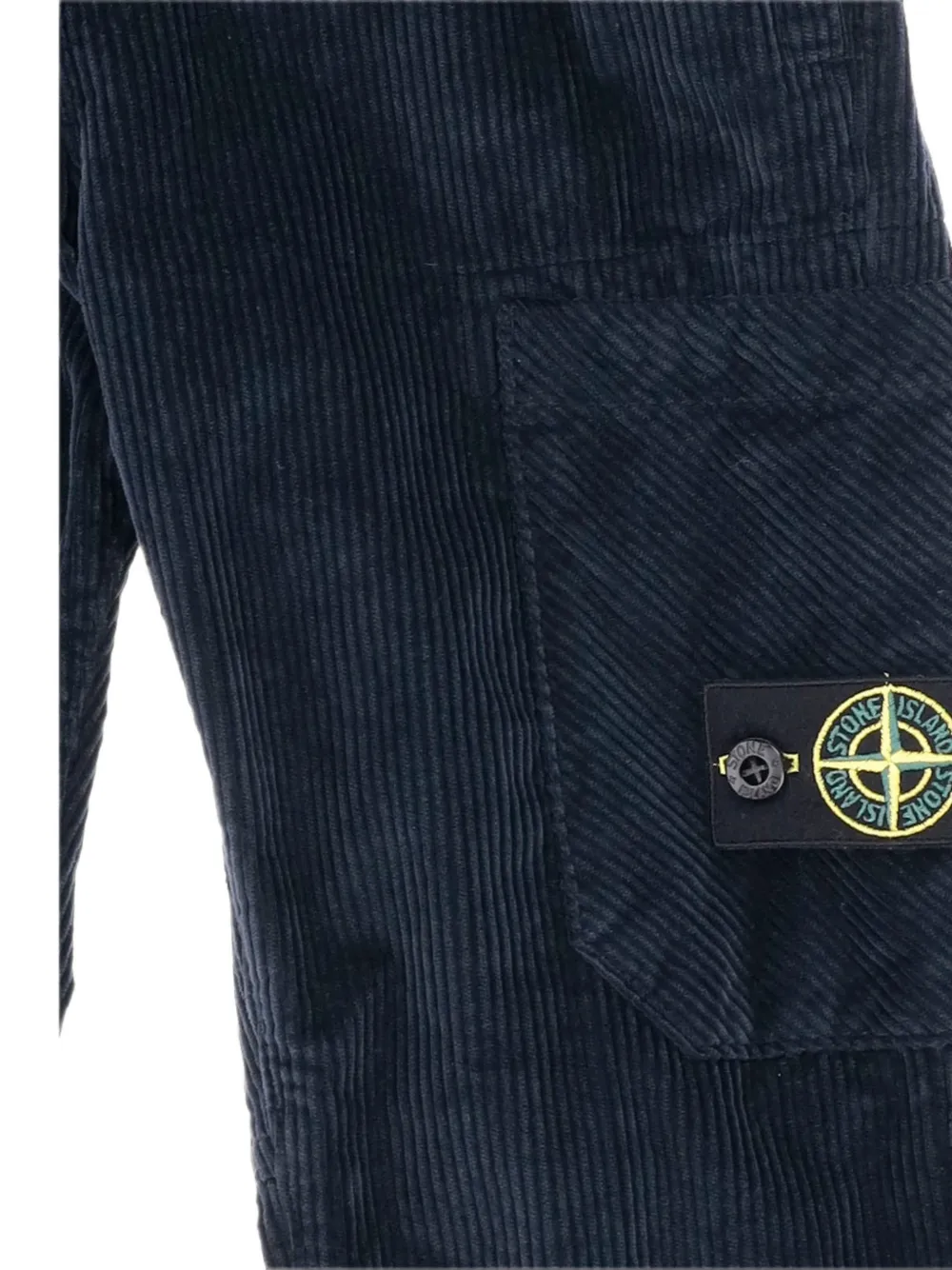 Stone Island Junior Ribfluwelen broek Blauw