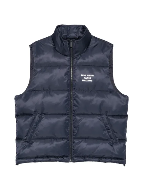 Drôle De Monsieur gilet matelassé à logo imprimé