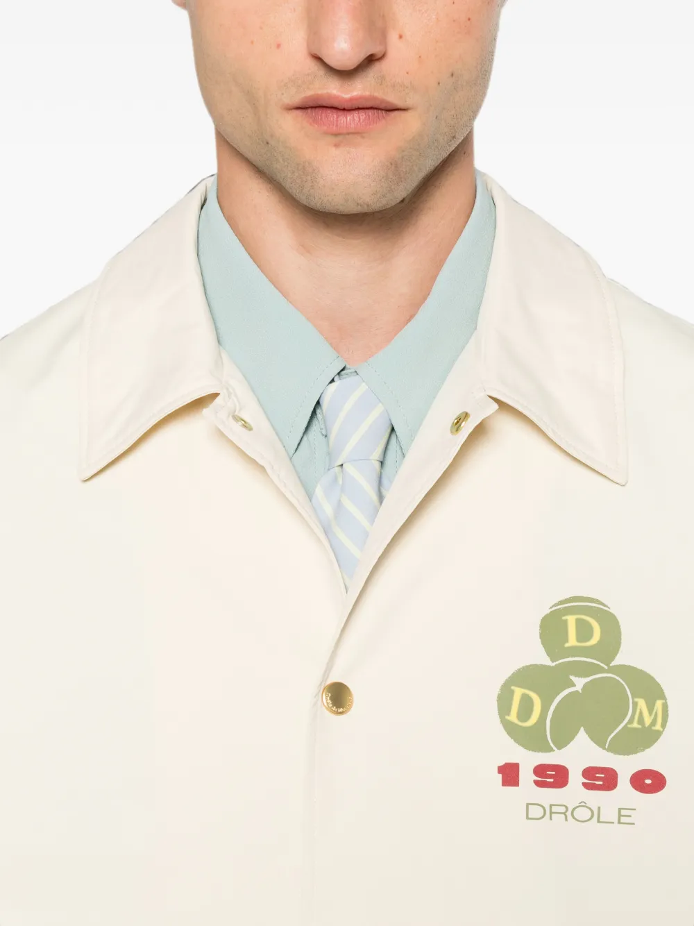 Drôle De Monsieur Jack met zak en logoprint Beige