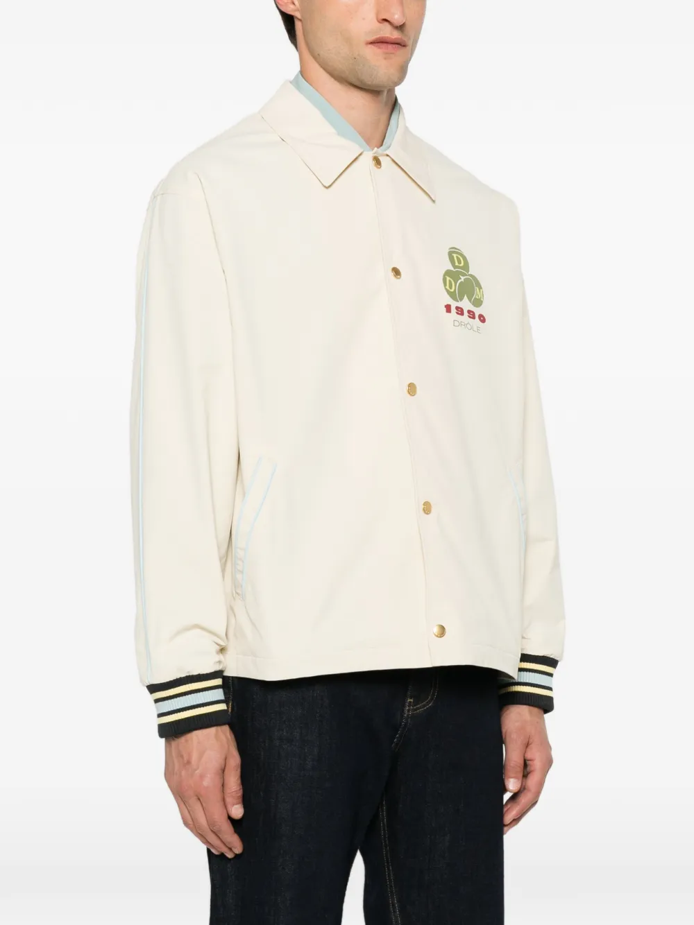 Drôle De Monsieur Jack met zak en logoprint Beige