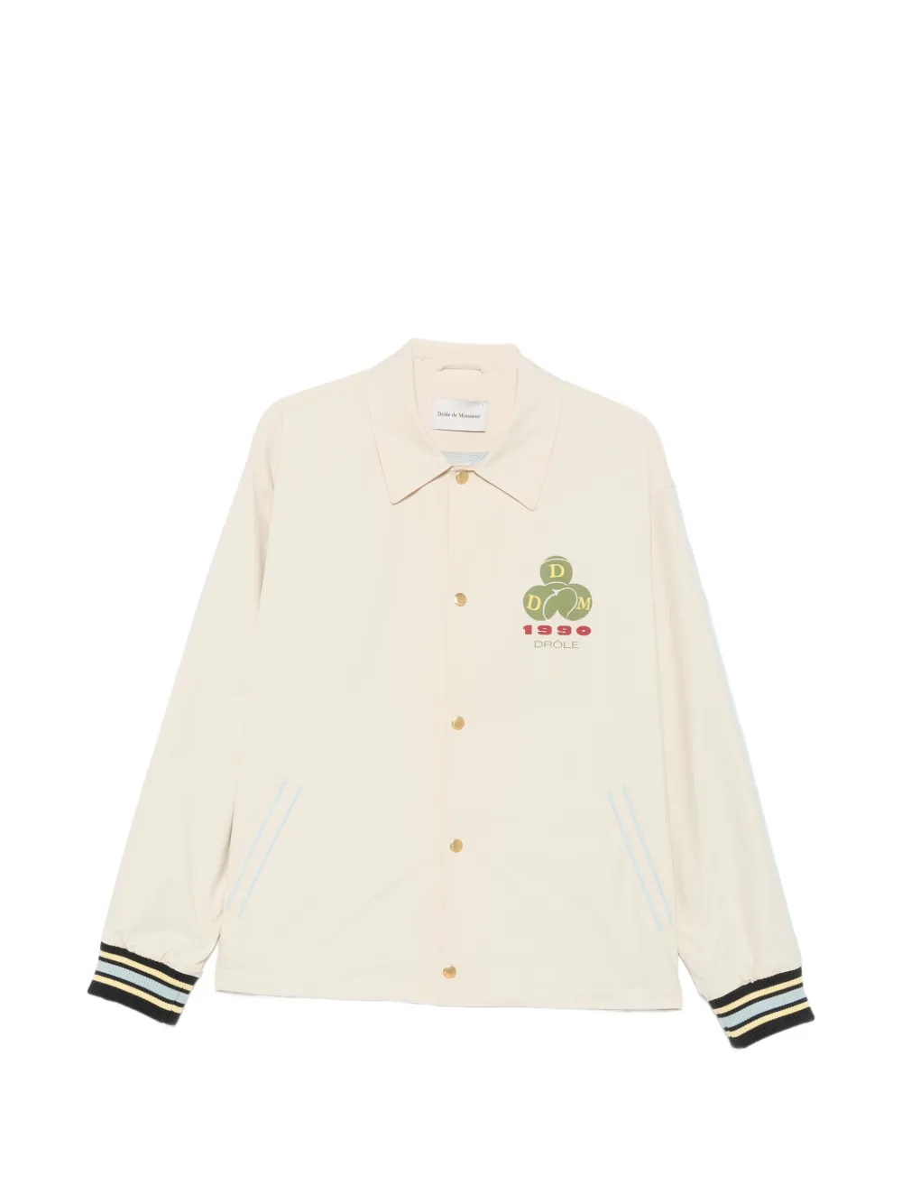 Drôle De Monsieur logo-print pocket jacket - Toni neutri