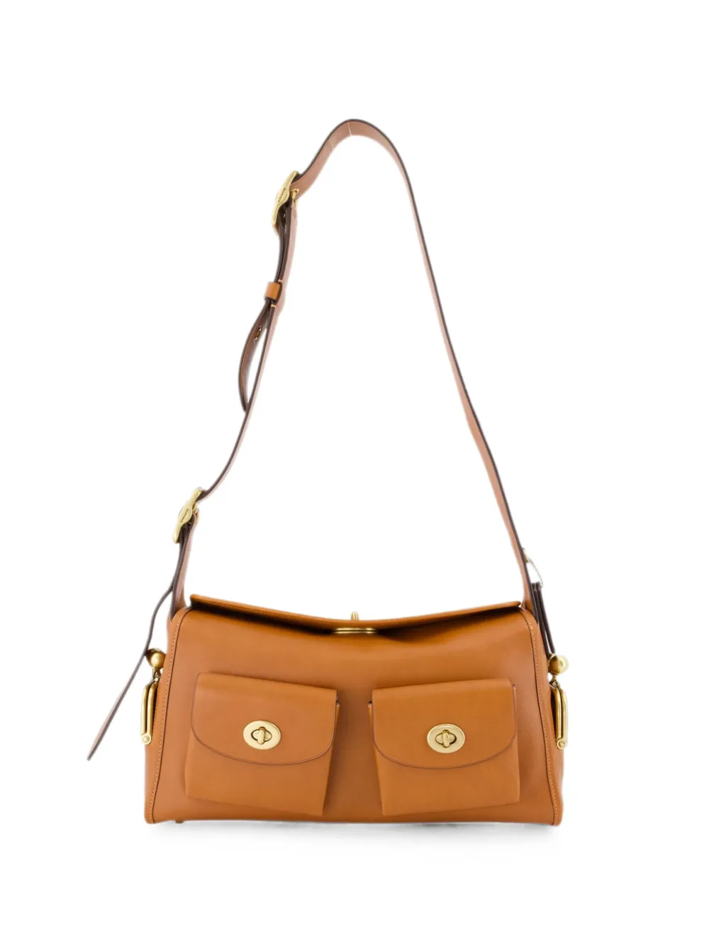 Coach Turnlock Haversack leather shoulder bag - Brown