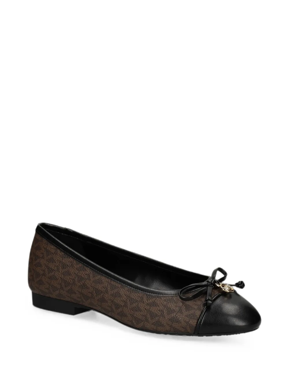Michael Kors Piper Flex logo-print bow-detail ballet flats Bruin