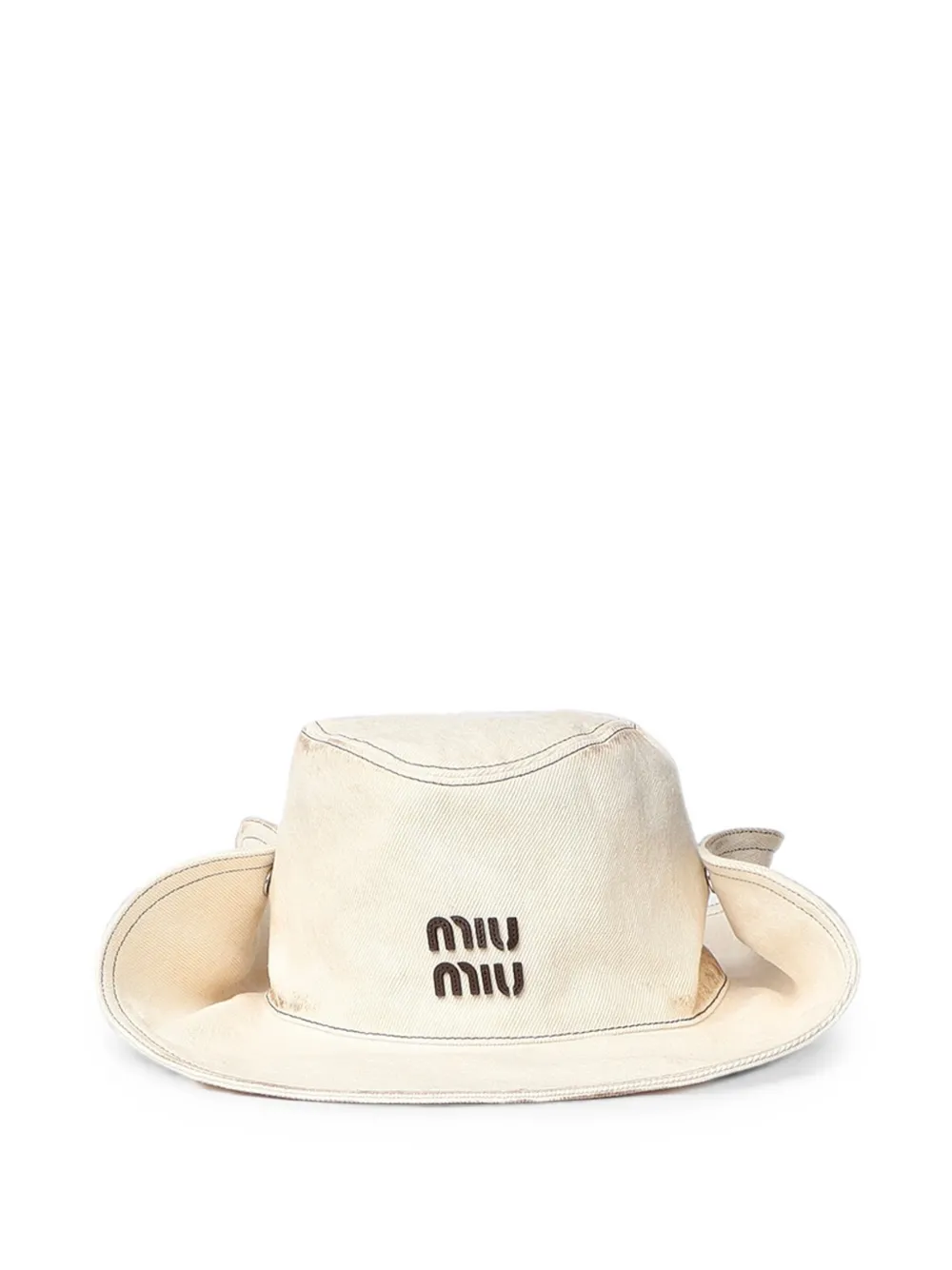 Miu Miu logo-detail hat - Toni neutri