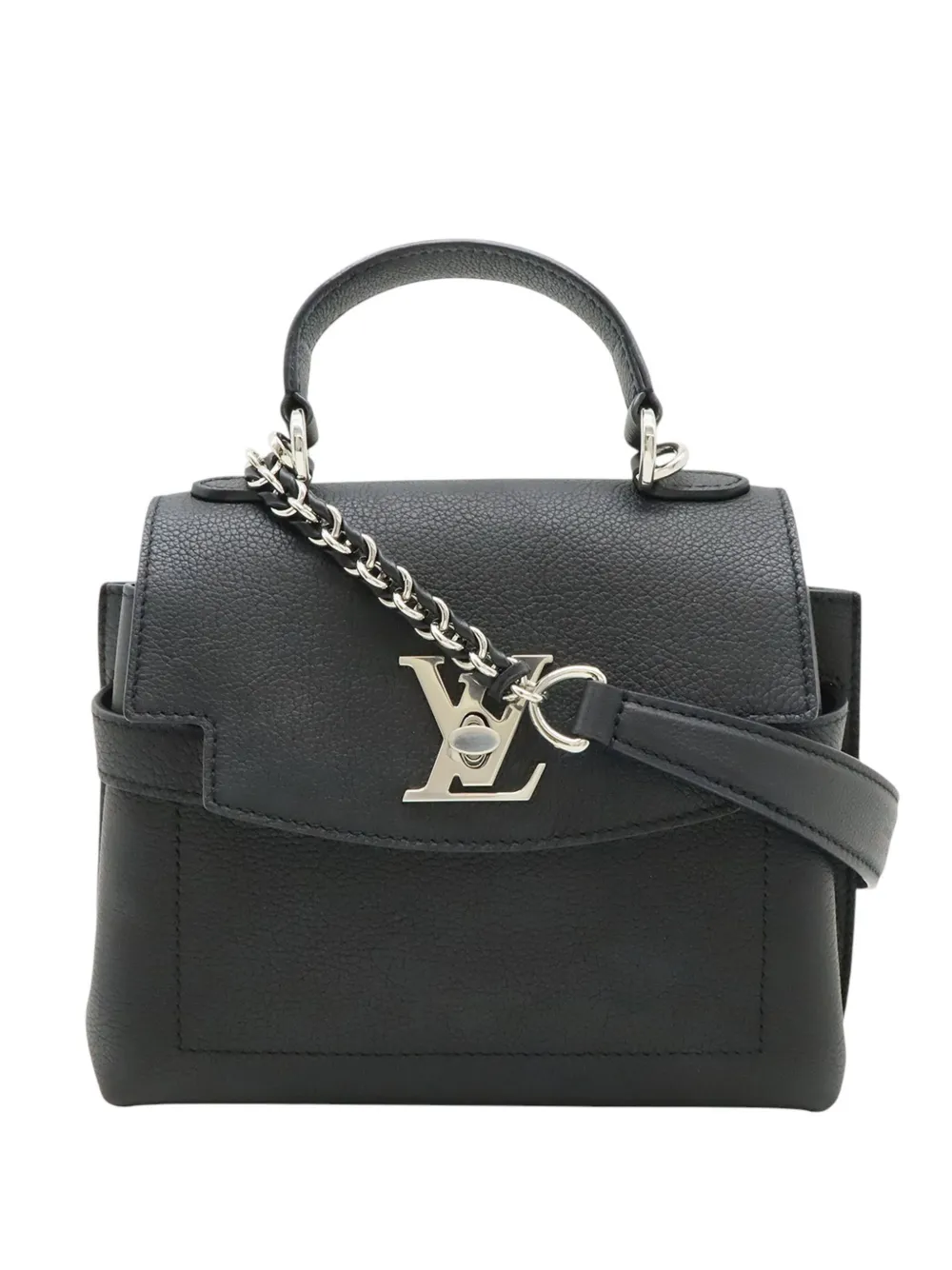 Louis Vuitton Pre-Owned 2021-2026 Grained Calfskin LockMe Ever BB Satchel-Tasche - Schwarz