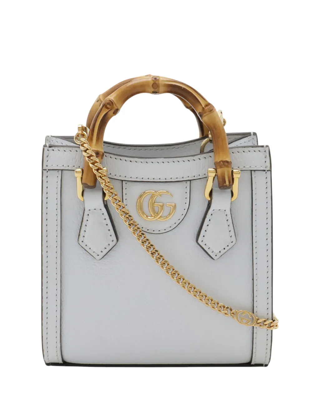 Gucci Pre-Owned 2016-2026 Super Mini Calfskin Bamboo Diana satchel - Blu