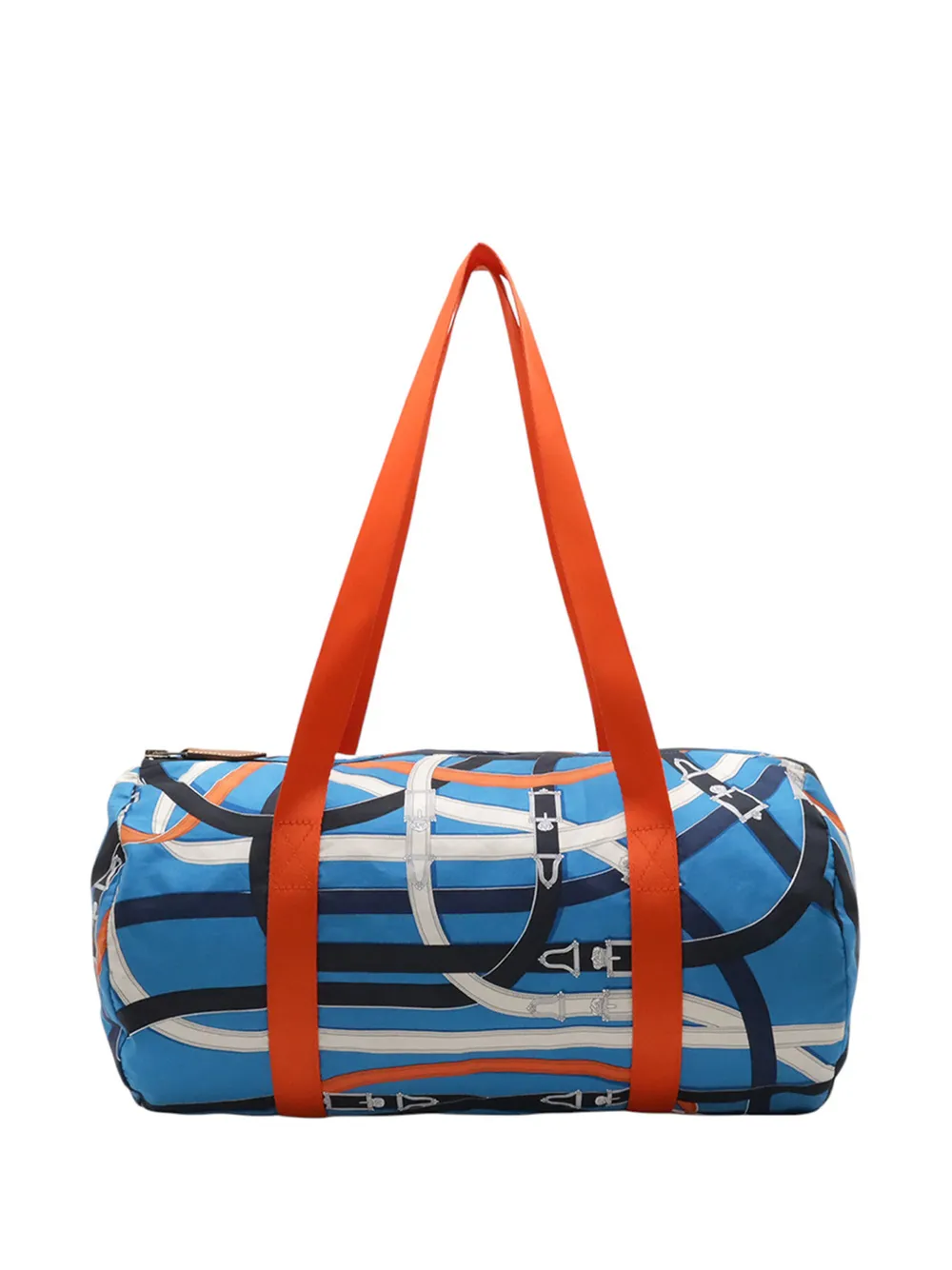 Hermès Pre-Owned 2017 Silk and Barenia Cavalcadour Airsilk Duffle Bag 38 travel bag - Blu