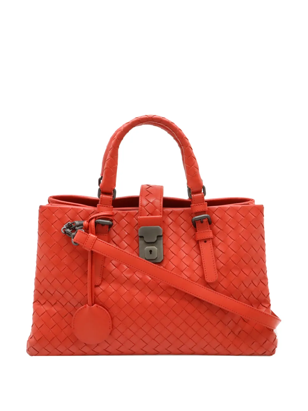 Bottega Veneta Pre-Owned 2012-2026 Small Nappa Intrecciato Roma satchel - Arancione