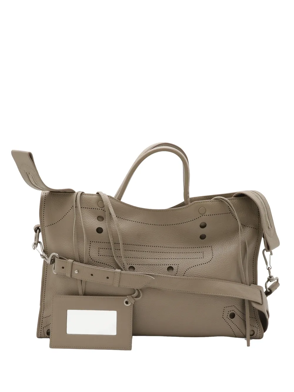 Balenciaga Pre-Owned 2005-2026 Leather Motocross Blackout City satchel - Marrone