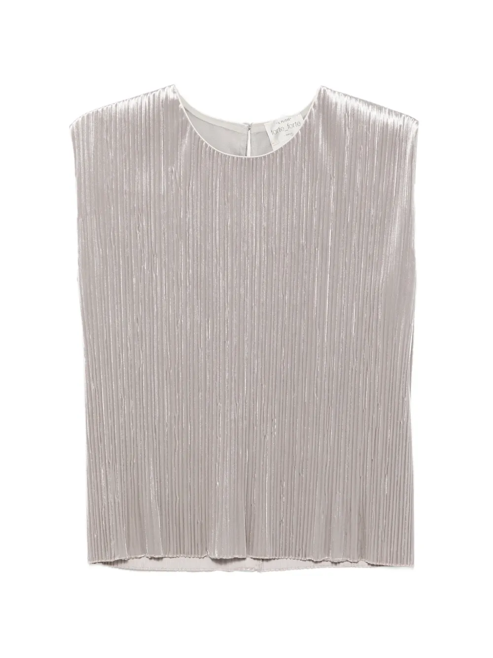 Forte Forte plissé-effect sleeveless top - Argento
