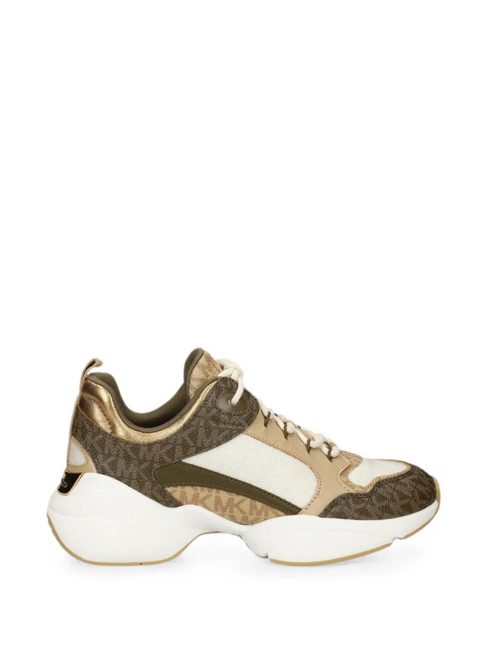 Michael Kors monogram-print panelled sneakers Bruin