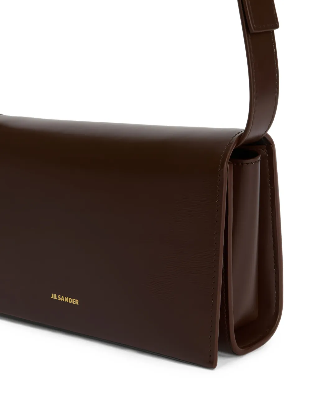 Jil Sander All Day leren crossbodytas Bruin