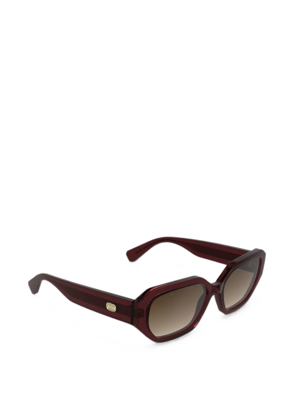 Lacoste Zonnebril met geometrisch montuur Rood