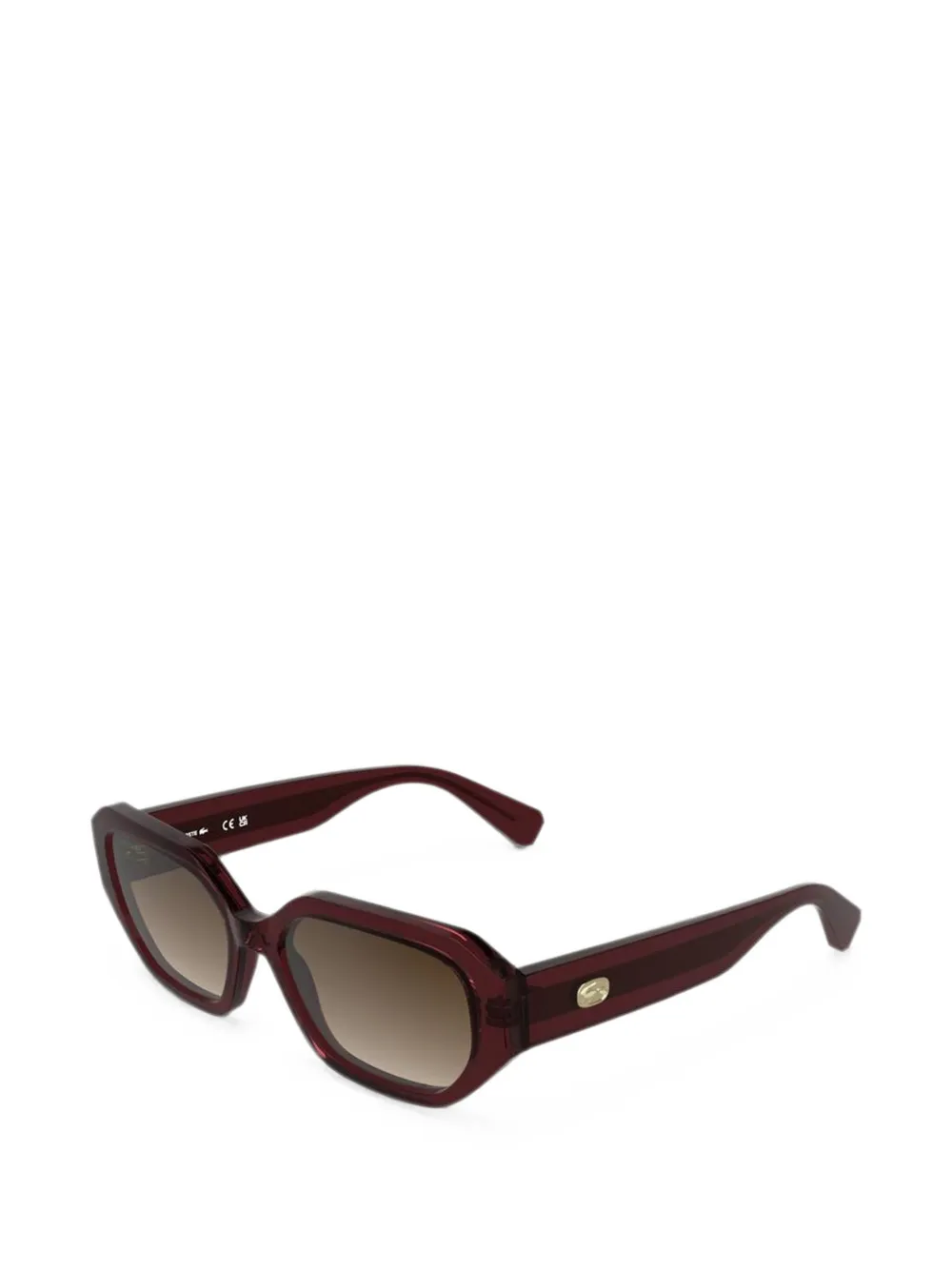 Lacoste Zonnebril met geometrisch montuur Rood