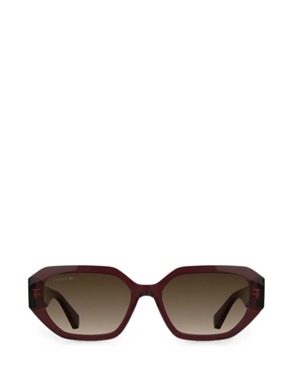 Lacoste geometric-frame sunglasses - Rosso
