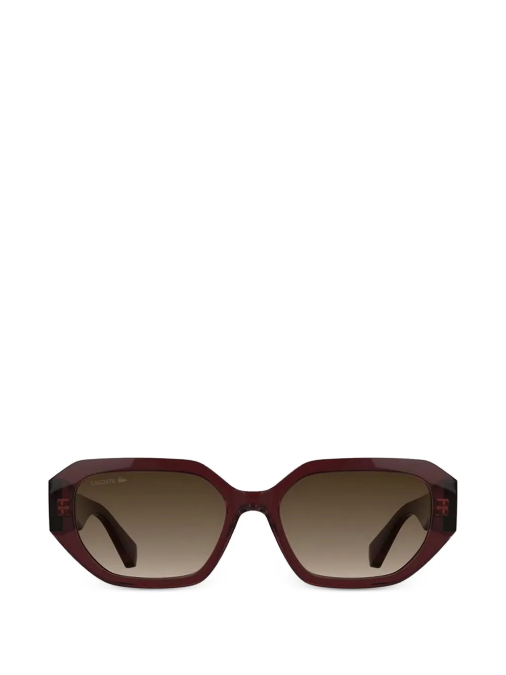 Lacoste geometric-frame sunglasses - Rosso