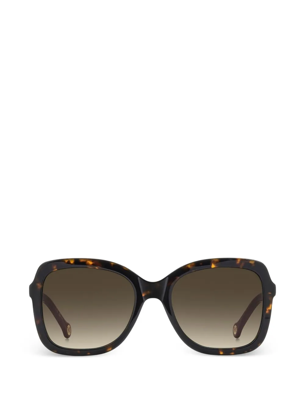 Carolina Herrera Her square-frame tortoiseshell-effect sunglasses - Marrone