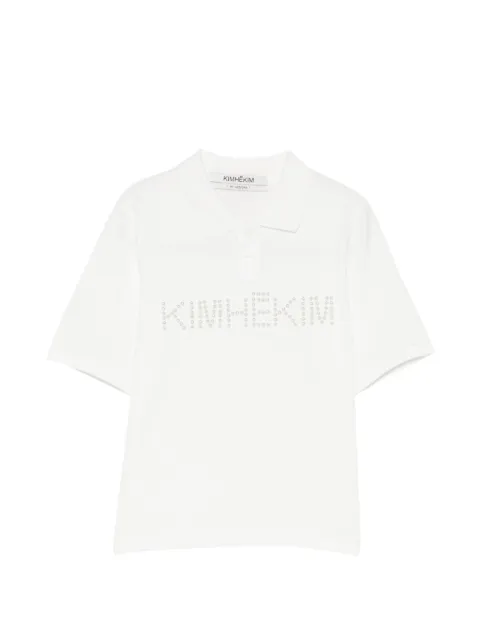 Kimhekim faux-pearl logo polo shirt