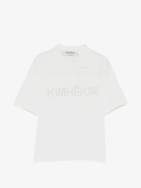 Kimhekim faux-pearl logo polo shirt