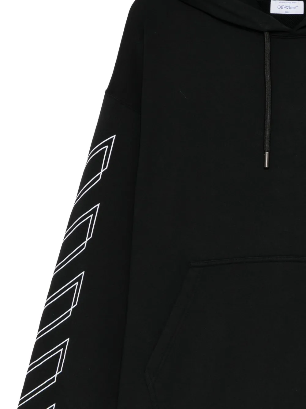 Off-White Hoodie met Arrow print Zwart