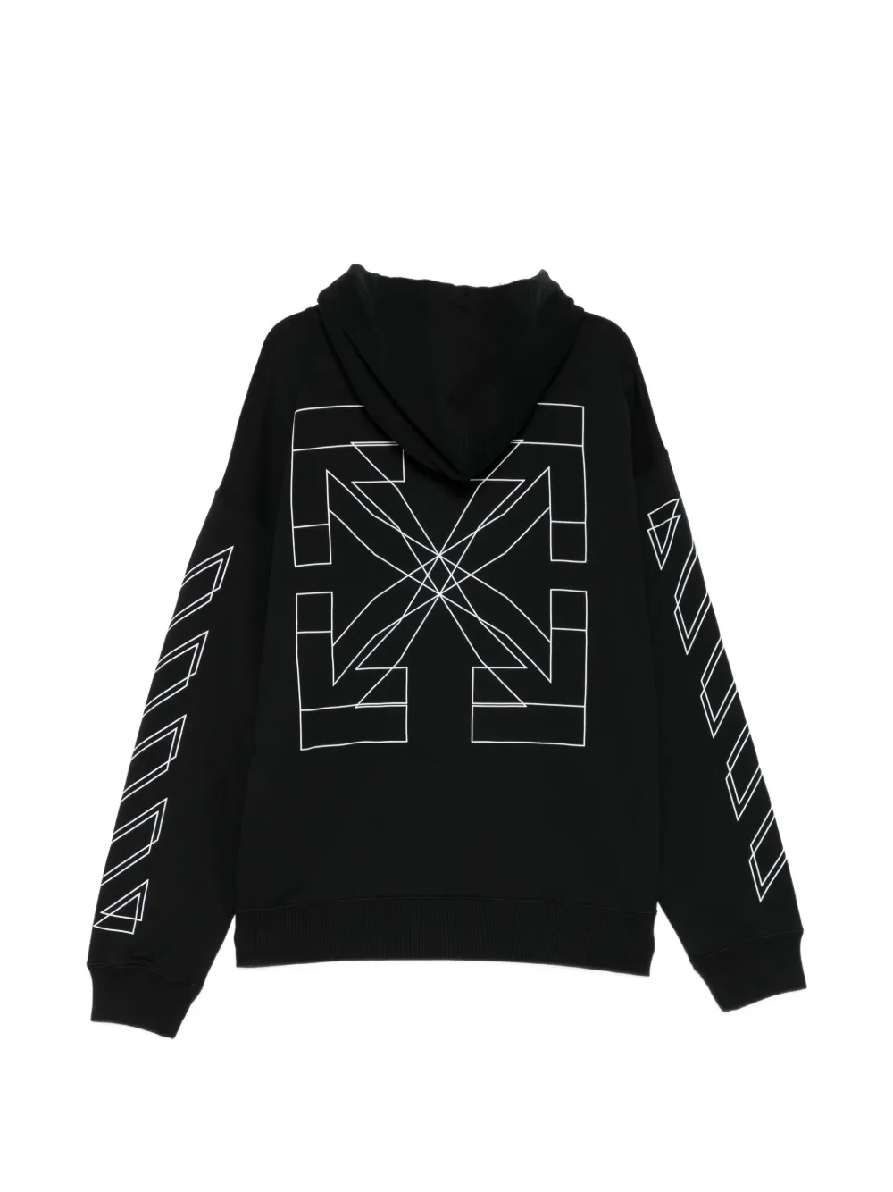 Off-White Hoodie met Arrow print Zwart