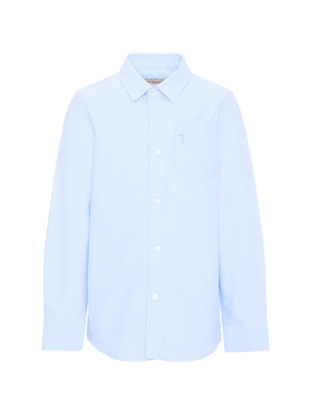 TRUSSARDI JUNIOR logo-embroidered button-down shirt - Blu