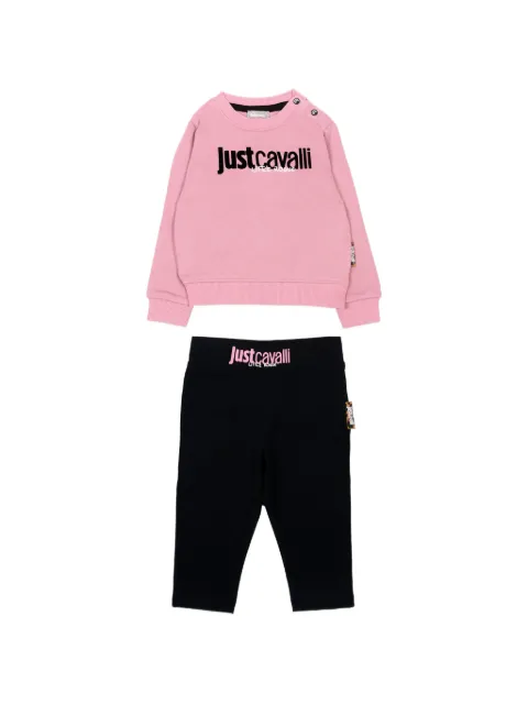 Just Cavalli Kids traje deportivo con logo estampado