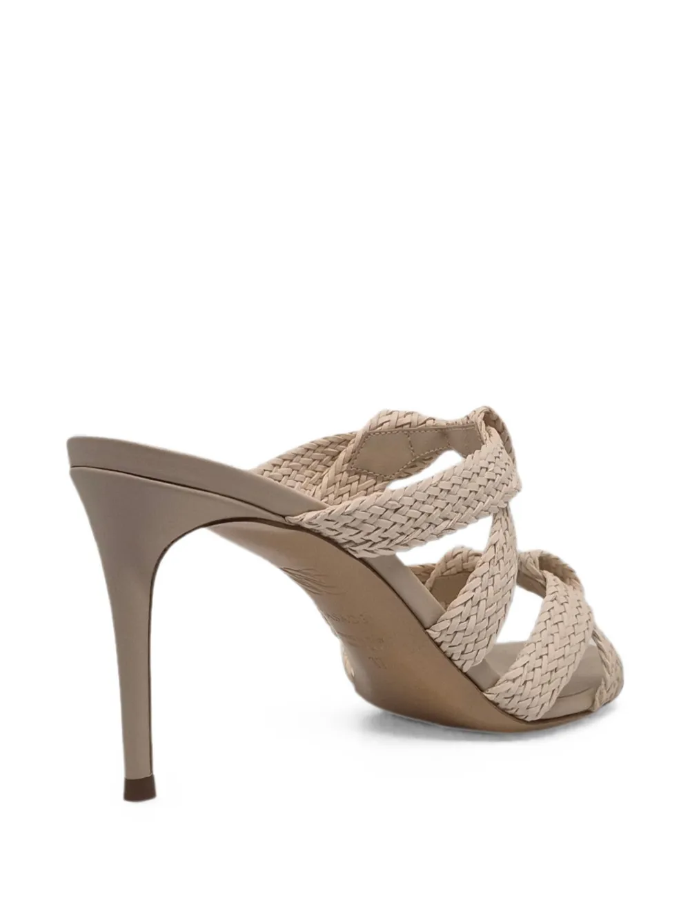 Casadei Julia Mariposa woven knotted sandals Beige
