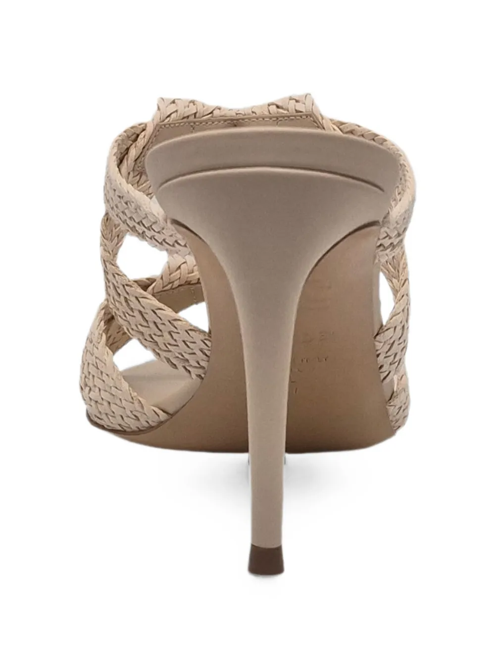 Casadei Julia Mariposa woven knotted sandals Beige