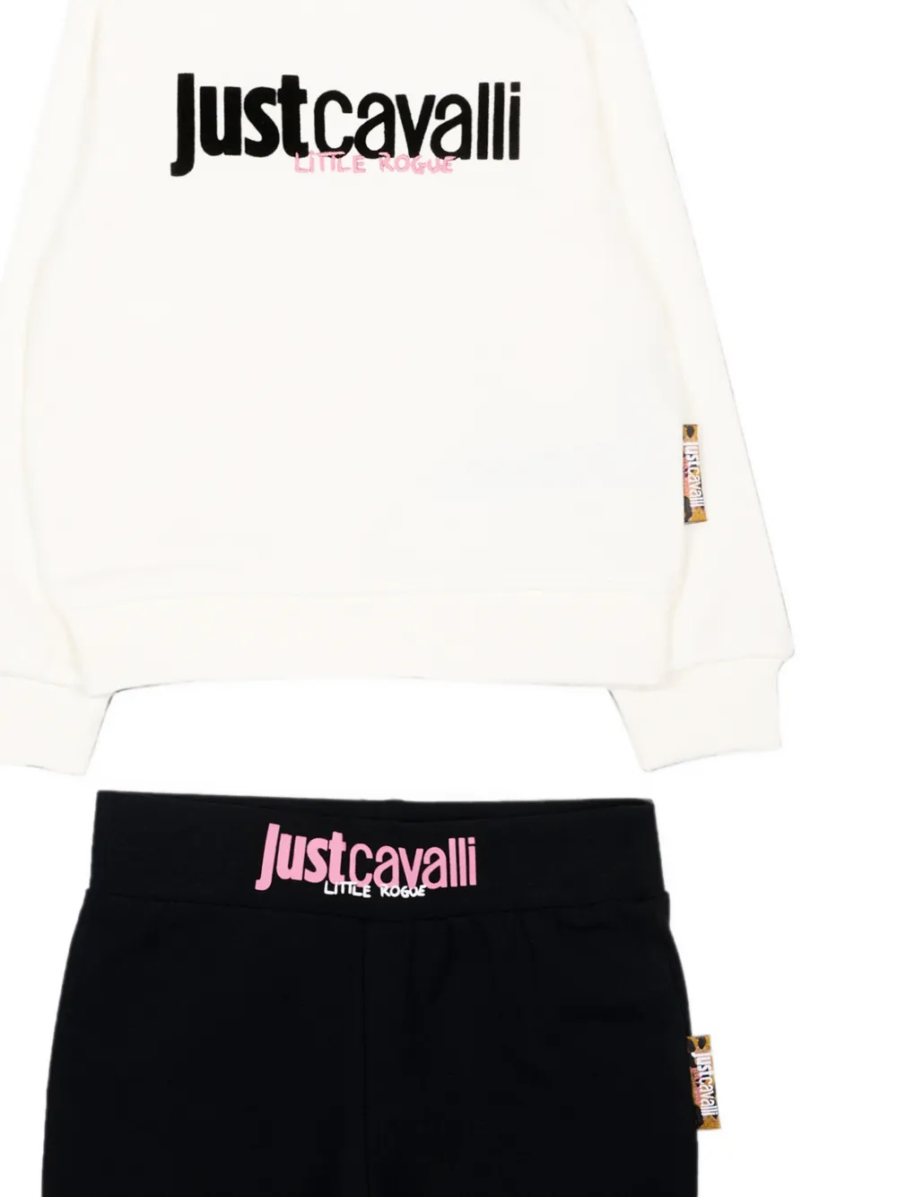 Just Cavalli Kids Trainingspak met logoprint Wit