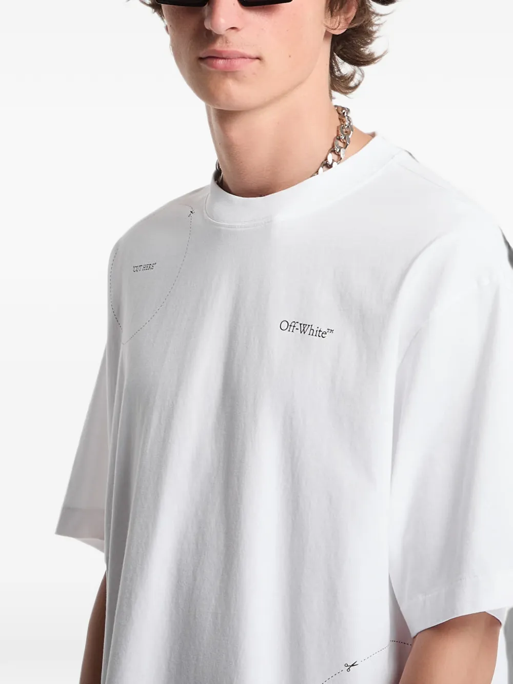 Off-White T-shirt met logoprint Wit