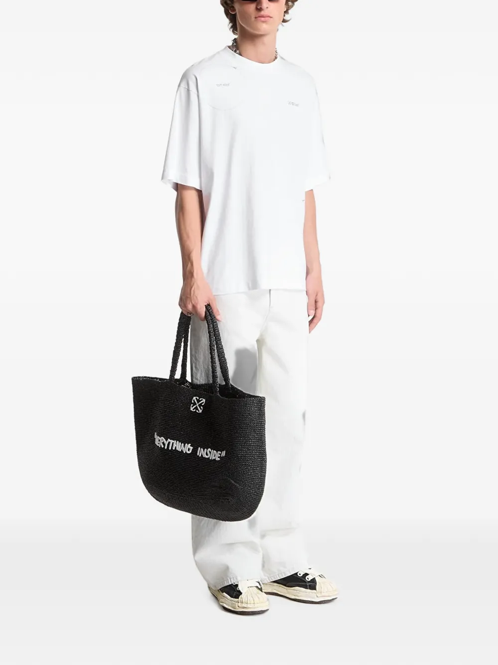 Off-White T-shirt met logoprint Wit