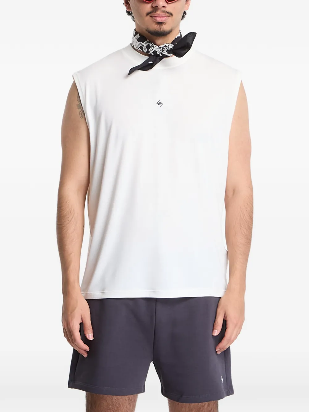 Represent 247 Dna Oversized Tank Top In White