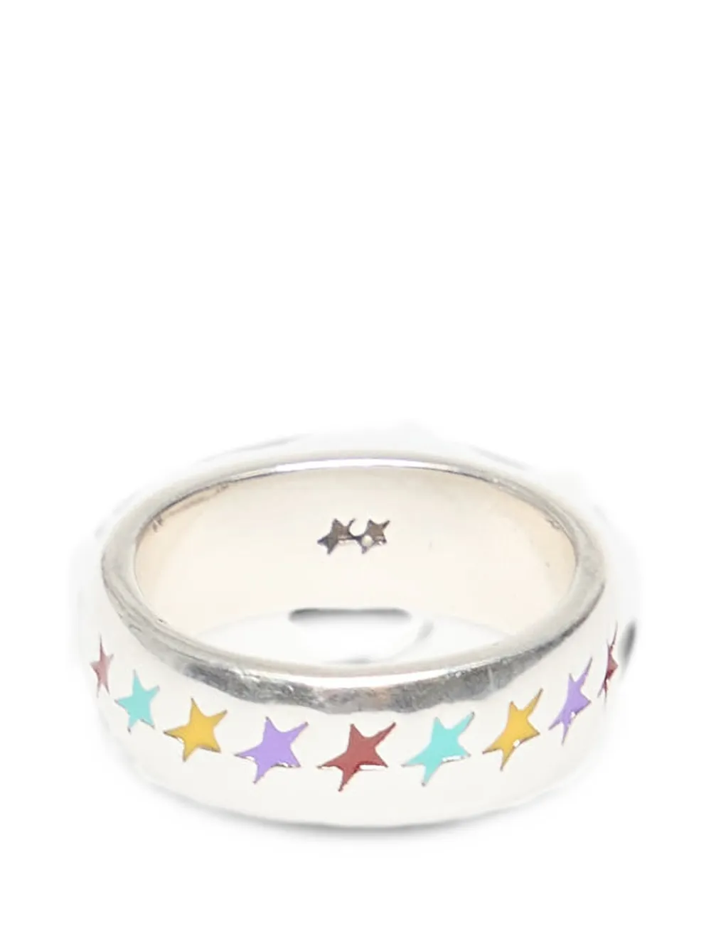Twojeys Starline Enameled Ring In Silver