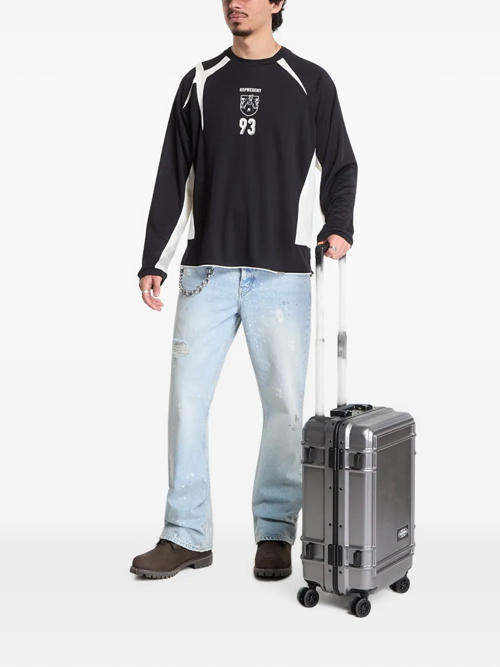 Represent T-shirt met logoprint Zwart