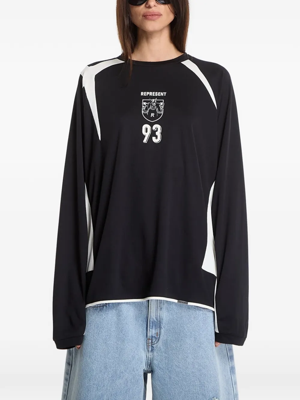 Represent T-shirt met logoprint Zwart